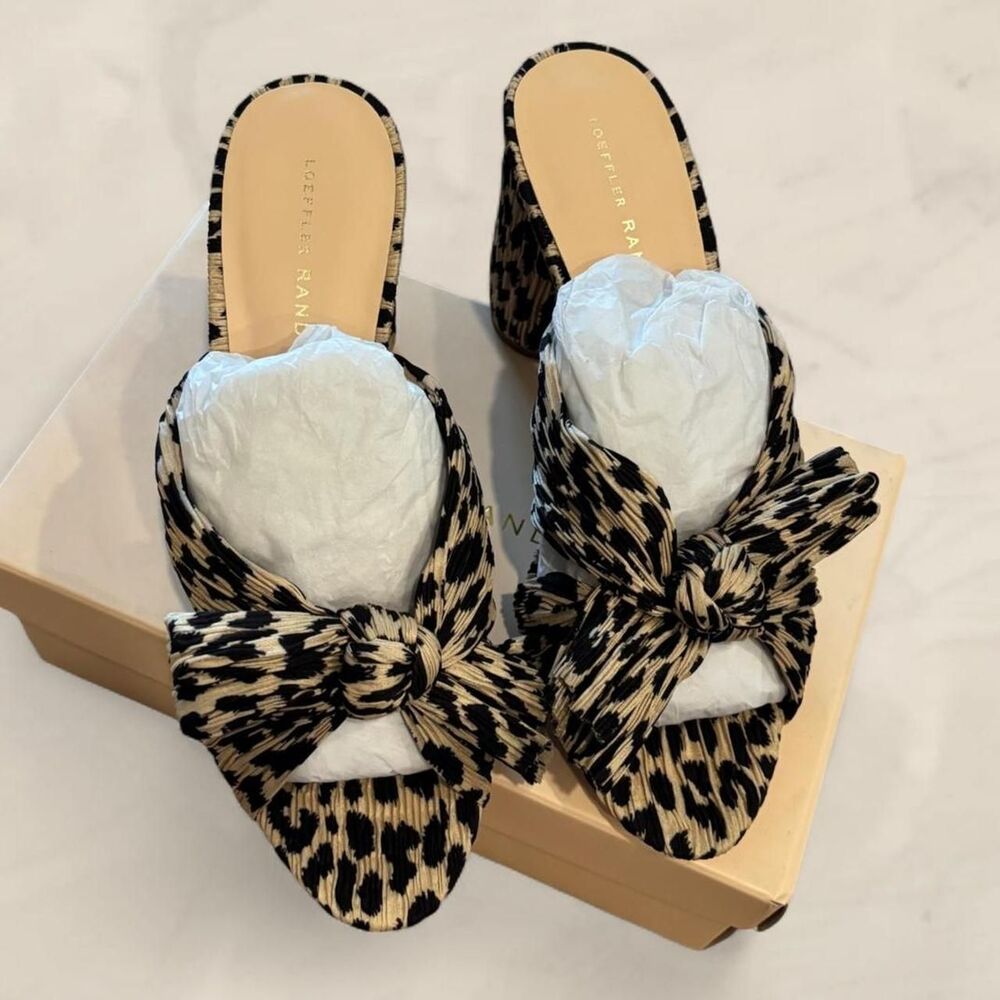 Loeffler Randall Penny Knot Mule NWB Size 9B Leopard